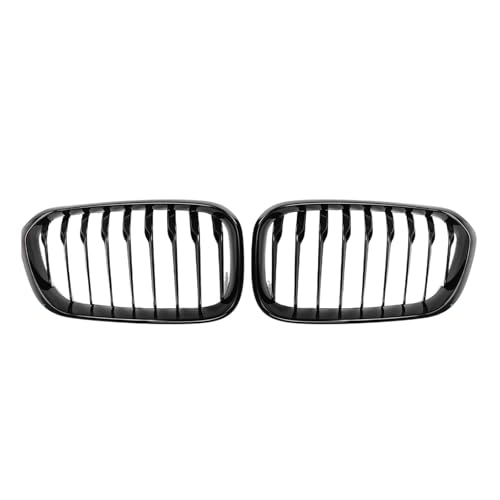 LTQSIV Kühlergitter Für B&MW 1er F20 F21 2015–2017 Nierengrill Glänzend Schwarz Frontstoßstange Sport-Lamellengrill von LTQSIV