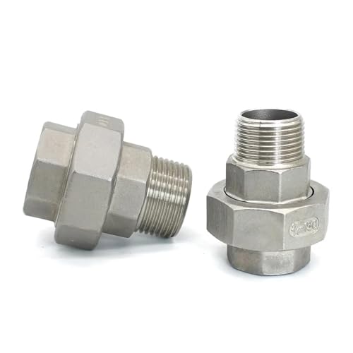 LTRAJUYNH 1pc Stainless Steel 304 BSPT 3/8" Male to Female Threaded Union Cast Live Connection Pipe Fitting LTRAJUYNH 1pc Stainless Steel 304 BSPT 3/8" Male to Female Threaded Union Cast Live Connection Pipe Fitting von LTRAJUYNH