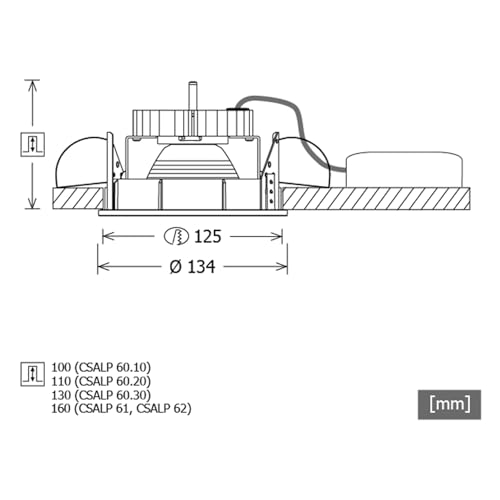 LED 27W 840 2790LM D134 si Einbaustr. LTS CSA 60 von LTS