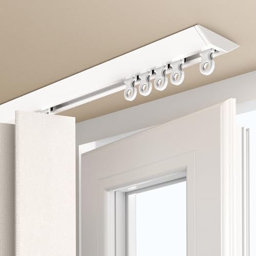 V-förmige Raumteiler-Deckenschiene Für Vorhänge – Schiebegardinenstange Für Erkerfenster – 90° Biegbar(100cm/3.3ft) von LTSRLL