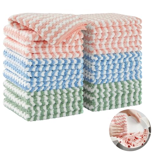 LTSVBO 20 x Mikrofaser-Reinigungstücher, super saugfähiges Mikrofaser-Reinigungstuch von LTSVBO