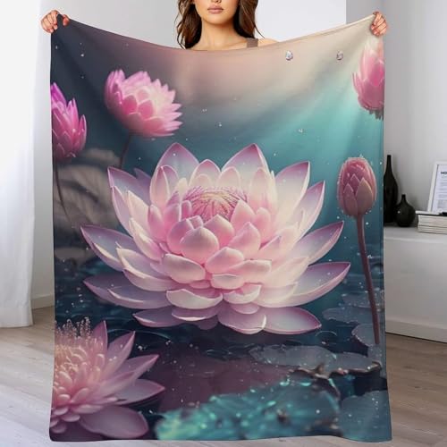 Lotus Kuscheldecke Couchdecke Decke Aus Flannel - Tagesdecke Wohndecken Für Sofa, Couch Oder Als Bettüberwurf 100×130cm von LTTTT