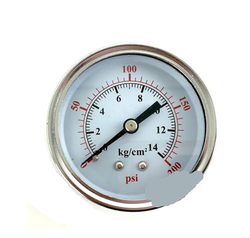 5 STÜCKE 1/4 zoll NPT manometer mitte rücksitz 2-1/2 "zifferblatt 0-200 PSI von LTUNKHWP