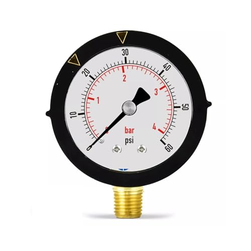 Druckmessgerät, verstellbare Drehblende, 1/4" NPT Low MNT 0-60 PSI- von LTUNKHWP