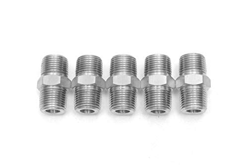 LTWFITTING Edelstahl 316 Anschluss mit 3000 PSI mit Sechskant Nippel 3/8" Außengewinde NPT (5 Stück) von LTWFITTING