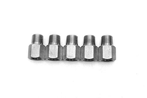 LTWFITTING Edelstahl 316 Pipe Fittings 1/8" NPT Aussengewinde x 1/8" NPT Innengewinde Rohradapter (5 Stücke) von LTWFITTING