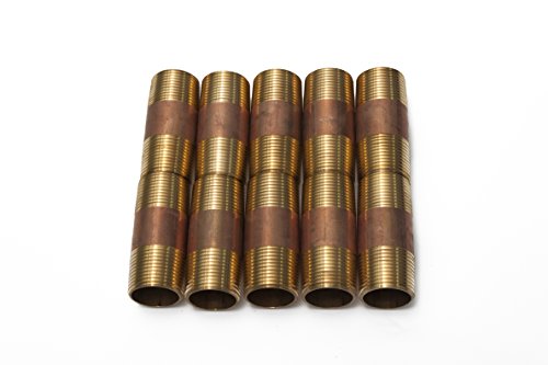 LTWFITTING Messing Fittings 3" Länge Rohrdoppelnippel - Langnippel 1" NPT Aussengewinde (10 Stücke) von LTWFITTING