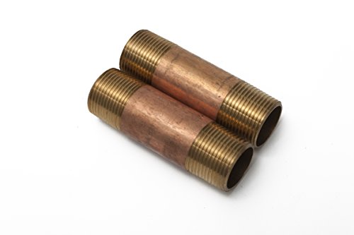 LTWFITTING Messing Fittings 4" Länge Rohrdoppelnippel - Langnippel 1" NPT Aussengewinde (2 Stücke) von LTWFITTING