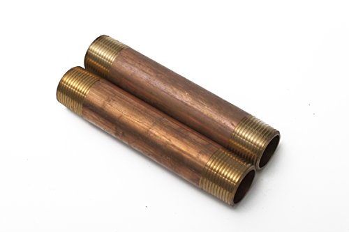 LTWFITTING Messing Fittings 5" Länge Rohrdoppelnippel - Langnippel 3/4" NPT Aussengewinde (2 Stücke) von LTWFITTING