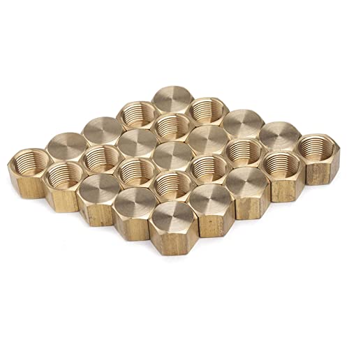 LTWFITTING Messing Fittings Kappe mit Sechskant 3/8" BSPP Innengewinde (25 Stücke) von LTWFITTING