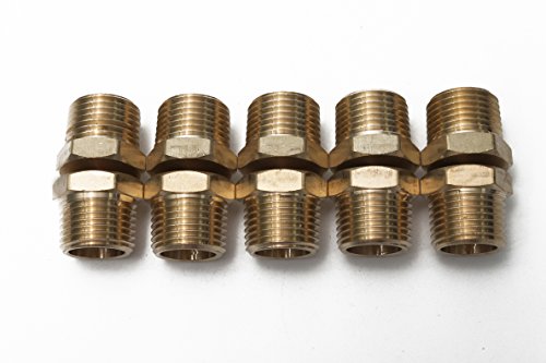 LTWFITTING Messing Fittings Stopfen mit Sechskant 1/2" NPT Aussengewinde (10 Stücke) von LTWFITTING
