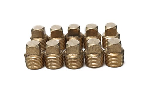 LTWFITTING Messing Fittings Stopfen mit Vierkant 3/8" NPT Aussengewinde (10 Stücke) von LTWFITTING