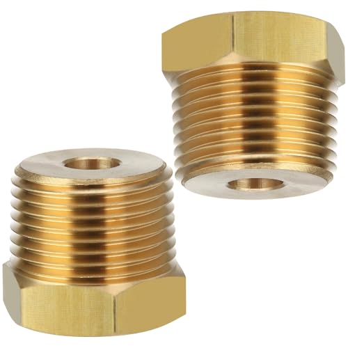 LTWFITTING Messing Rohr Sechskantbuchse Reduzierstück Fittings 3/4 Zoll AG BSPT x 1/8 Zoll IG BSPP (2 Stück) von LTWFITTING