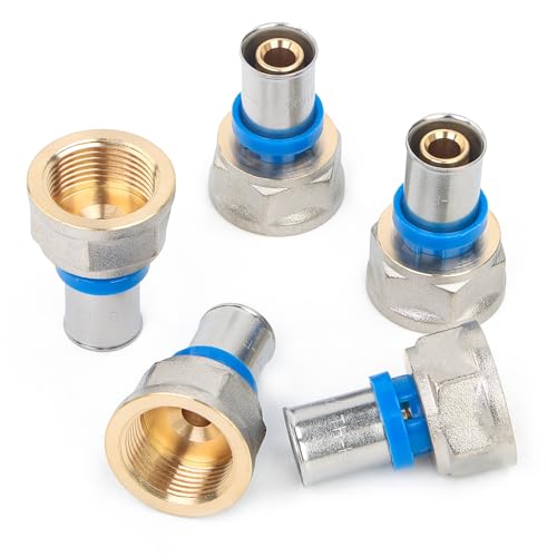 LTWFITTING Pressfitting mit 3/4" IG/Innengewinde für Rohr 16mm für Trinkwasser geeignet (5 Stück) von LTWFITTING