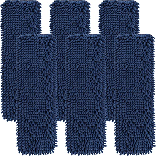 LTWHOME 42-45cm Washable Chenille Koralle Mikrofaser Flache Mopp Pads(Packung mit 6) von LTWHOME