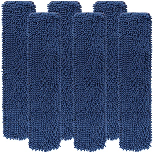LTWHOME 60cm Chenille Koralle Mikrofaser Waschbare Flache Mopp Pads(Packung mit 6) von LTWHOME