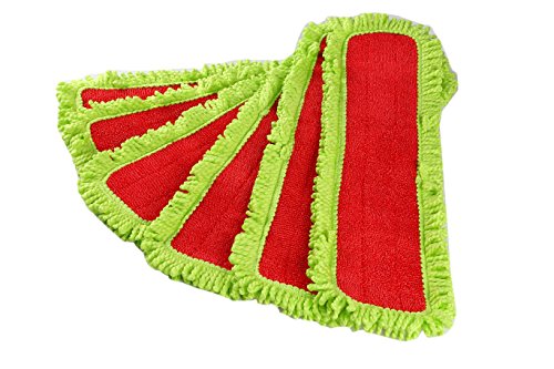 LTWHOME 60cm Mikrofaser Waschbare Flache Mopp Pads(Packung mit 6) von LTWHOME
