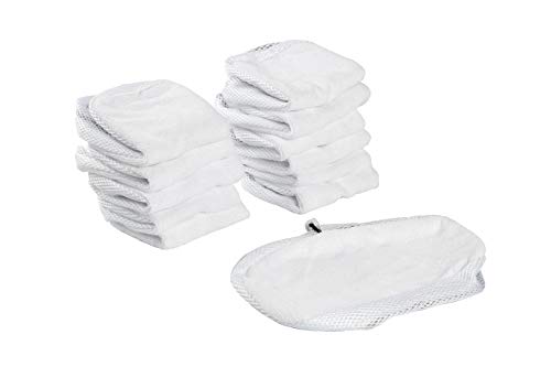 LTWHOME Generisch Mikrofaser Dampfreiniger Mop Pads für Morphy Richards 9 in 1, 720020, 720502, 2 in 1, 70495 (12 Stück) von LTWHOME