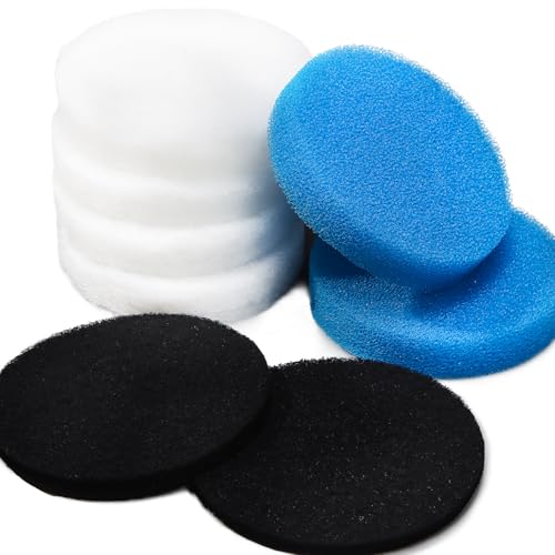 LTWHOME Kohlefilter, Grobfilter und Feinfilter Pads Serie Passend für Eheim Classic 2215/350 2616151 (Packung mit 24) von LTWHOME