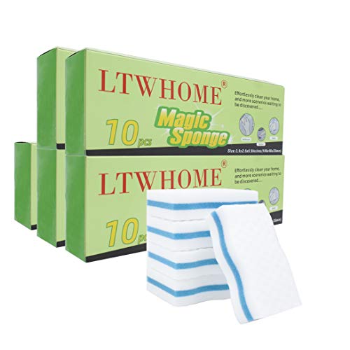 LTWHOME Magic Zwei Seite Wellen Typ Melamine Hochdruck Hohe Temperatur Schwamm 100 x 60 x 25mm(50 Stück) von LTWHOME