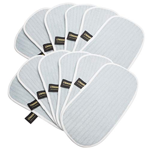 LTWHOME Mikrofaser Reinigungspads Passend für Hoover SSS1500 SteamJet Express Steam Mop (12 Stück) von LTWHOME