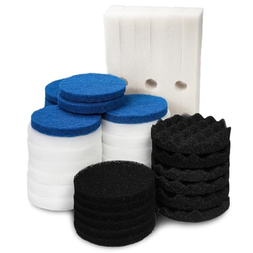 LTWHOME Schaumfilter, Feinfilter, Kohlefilter, Bio-Schaumfilter und Polierpads Serie Passend für Fluval FX5 (Packung mit 42) von LTWHOME