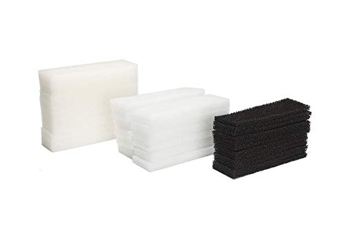 LTWHOME Schaumfilter, Kohlefilter und Polyesterfilter Serie Passend f¨¹r Fluval U3 Filter(Packung mit 36) von LTWHOME