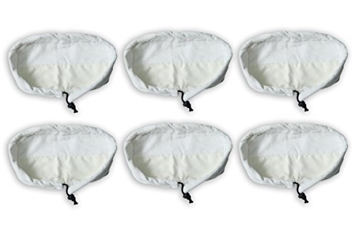 LTWHOME XL PAD, Waschbar Microfaser-Pad für Bissell 3255-H Steam Mop Max Hard Floor Steam Cleaner Model 21H6 (6 Stück) von LTWHOME