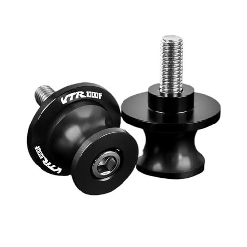 LTXCNI Motorrad schwinger arm Schieber Für VTR1000F VTR 1000F 1998 1999 2000 2001 2002 2003 2004 2005 Zubehör Schwingenspulen Schieber Hinterer Ständer Schrauben(Black) von LTXCNI