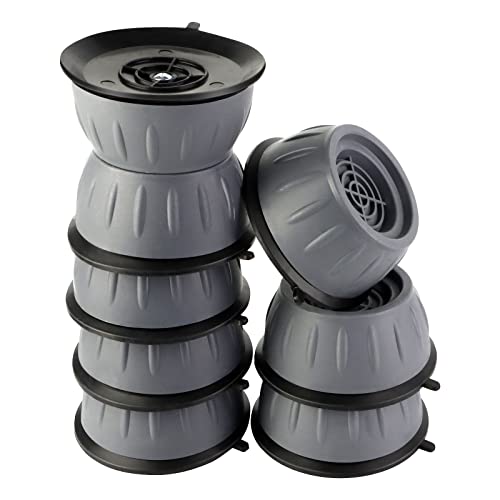 8 Stück Schwingungsdämpfer Waschmaschine Vibrationsdämpfer Fußpolster Stoßdämpfer Universal Anti vibration Gummi Füße Antirutsche Antivibrationsmatte Fußpads für Waschmaschinen Trockner Spülmaschine von LTZGO