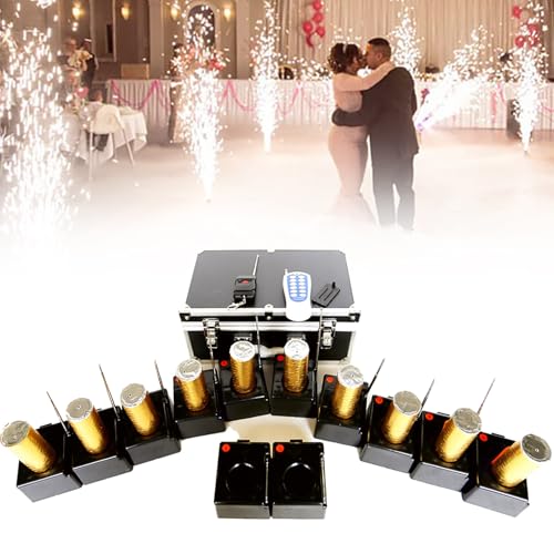 LTdlhFk Kalte Fontäne Feuerwerk Zündung System, Kalte Feuerwerk Beleuchtung Maschine, Wireless Control Hochzeit Ausrüstung, Bühneneffekte System, 12PCS von LTdlhFk