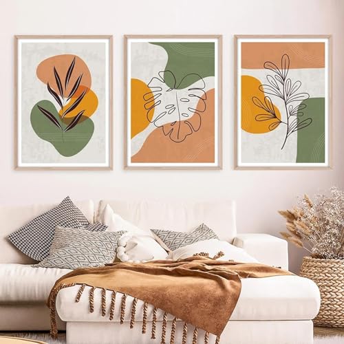 LTjiajuypd Linie Blätter Geometrischer Hintergrund Minimalistischer Wandkunstdruck Leinwandgemälde Poster für Wohnzimmer Moderne Wohnkultur 50x70cm-3Stk Rahmenlos LTjiajuypd Linie Blätter Geometrischer Hintergrund Minimalistischer Wandkunstdruck Leinwandgemälde Poster für Wohnzimmer Moderne Wohnkultur 50x70cm-3Stk Rahmenlos von LTjiajuypd