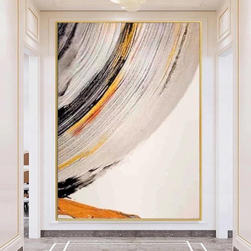 LTjiajuypd Moderne Drucke Erdringe Graugelbe Ölgemälde auf Leinwand, Gemälde, Dekoration, Wohnzimmer, Wandkunst, Zuhause, 60 x 80 cm, rahmenlos von LTjiajuypd