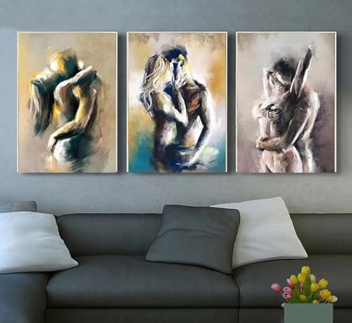LTjiajuypd Modernes Paar, Kuss, Umarmung, abstrakt, erotisch, nackt, Liebhaber, die sich umarmen, Poster, Wandkunst, Bilder, Leinwand, Gemälde, Zimmer, Heimdekoration, 50 x 70 cm, 3 Stück, rahmenlos LTjiajuypd Modernes Paar, Kuss, Umarmung, abstrakt, erotisch, nackt, Liebhaber, die sich umarmen, Poster, Wandkunst, Bilder, Leinwand, Gemälde, Zimmer, Heimdekoration, 50 x 70 cm, 3 Stück, rahmenlos von LTjiajuypd