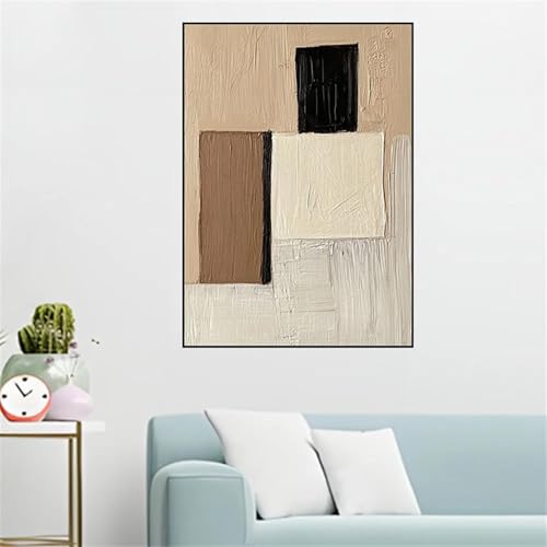 LTjiajuypd Modernes Wandkunstwerk, abstraktes Farbblock-Ölgemälde auf Leinwanddrucken für die Heimdekoration, Zimmer, Schlafzimmer, Wandkunst, 70 x 100 cm, rahmenlos von LTjiajuypd