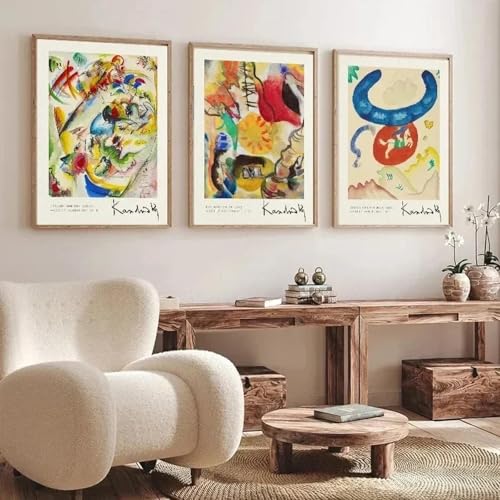 LTjiajuypd Modernes Wassily Kandinsky-Kunstwerk-Poster, Leinwandmalerei, Poster und Drucke, Wandkunst, Bild für Wohnzimmerdekoration, 50 x 70 cm, 3-teilig, rahmenlos LTjiajuypd Modernes Wassily Kandinsky-Kunstwerk-Poster, Leinwandmalerei, Poster und Drucke, Wandkunst, Bild für Wohnzimmerdekoration, 50 x 70 cm, 3-teilig, rahmenlos von LTjiajuypd