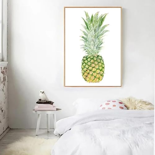 LTjiajuypd Nordische Poster, Ananas-Kaktusblätter, Pflanzen-Wandkunst, minimalistischer Druck, Leinwandgemälde für Wohnzimmer, moderne Wohnkultur, 35 x 50 cm, rahmenlos von LTjiajuypd