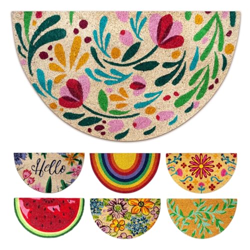 LUA VIKA Fußmatte Kokos halbrund - Flora - 40x70 cm - Fussmatte Aussen und Innen - Fussmatten Haustür - Türmatte Außen - Fußmatten - Kokosmatte Fußmatte LUA VIKA Fußmatte Kokos halbrund - Flora - 40x70 cm - Fussmatte Aussen und Innen - Fussmatten Haustür - Türmatte Außen - Fußmatten - Kokosmatte Fußmatte von LUA VIKA