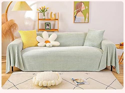 LUBOSE Sofakissen Sofa Handtuch Decke Sofadecke Bettdecke Stuhlmatte für King Size Sofa Multifunktionale Sofaüberwurf Decke (100 x 120 cm, grün) von LUBOSE