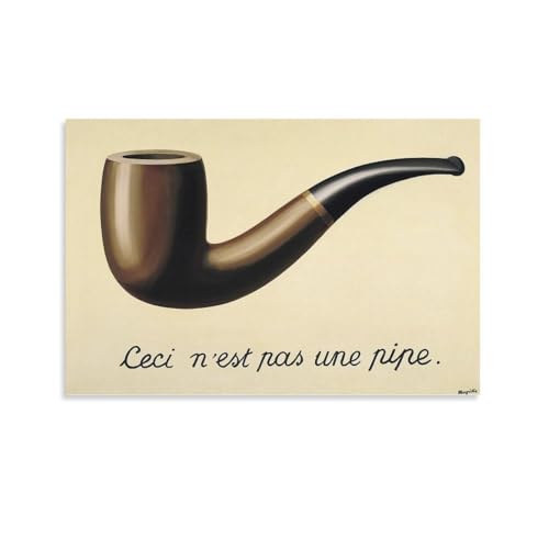 LUBOYANG Ceci N'est Pas Une Pipe von Rene Magritte Kunstposter; Leinwanddruck-Poster, Wandkunst, dekoratives Gemälde, ungerahmt, 60 x 90 cm LUBOYANG Ceci N'est Pas Une Pipe von Rene Magritte Kunstposter; Leinwanddruck-Poster, Wandkunst, dekoratives Gemälde, ungerahmt, 60 x 90 cm von LUBOYANG