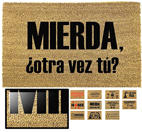 LucaHome Fußmatte für den Eingangsbereich, originelles und lustiges Design, aus natürlicher Kokosfaser, 33 x 60 cm, ideal für überdachte Außentüren, Flure und Hauseingänge LucaHome Fußmatte für den Eingangsbereich, originelles und lustiges Design, aus natürlicher Kokosfaser, 33 x 60 cm, ideal für überdachte Außentüren, Flure und Hauseingänge von LUCA HOME