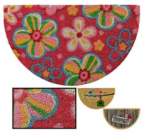 LucaHome - Natürliche Kokos Fußmatte, 40 x 70 cm, rutschfest, Kokosblüten, saugfähige Fußmatte, Zuhause, ideal für den Außen- oder Innenbereich von LUCA HOME