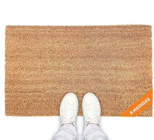 LucaHome - Natürliche Kokos Fußmatte 60x90cm 14mm Höhe mit Rutschfester Unterseite, Glatte Kokos Fußmatte, saugfähige Fußmatte für Zuhause, ideal für Außentür oder Flur von LUCA HOME