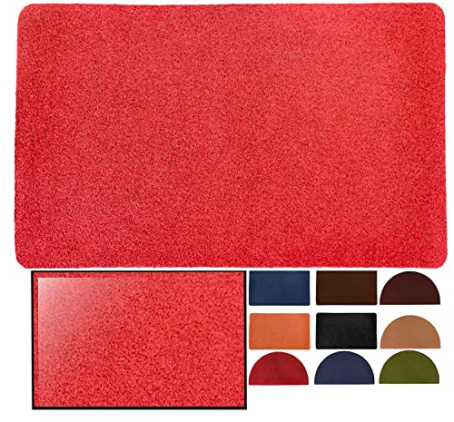 LucaHome - Synthetische Fußmatte Kokos 40x70 cm Rot mit rutschfestem Boden, Glatte Kokos Fußmatte Saugfähige Fußmatte Hauseingang ideal für Außentüren oder Flur von LUCA HOME