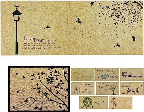 LucaHome – Teppich für den Innenbereich, Verona, rutschfeste Unterseite, Premium-Fußmatte, einfache Reinigung, gepolsterter Teppich, Innenmatte, Flur, Küche, Schlafzimmer. (Love Poem, 50 x 130 cm) von LUCA HOME