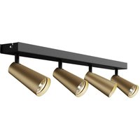 Angelina Deckenlampe messing-gold, 4-fl. - messing, gold, Schwarz - Lucande von LUCANDE