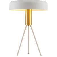 [GEBRAUCHT] Lucande Filoreta Tischlampe Tischlampe Designer Lampe Leuchte weiß Messing E27 von LUCANDE