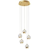 [GEBRAUCHT] Lucande Led Pendelleuchte Hayley Hängelampe Deckenlampe Lampe 5 Flmg Glas G462 B-Ware von LUCANDE