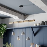 Gebraucht] Lucande Asta Pendelleuchte Hängeleuchte Deckenlampe Lampe Leuchte Holz Grau 728 B-Ware von LUCANDE