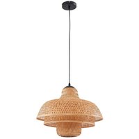 Lucande - gebraucht] Hängeleuchte Pendelleuchte Rasmina Lampe Holz Bambus ø 50 Cm 1 Flammig B-Ware von LUCANDE